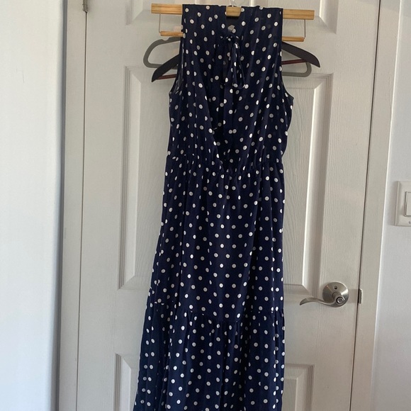 Navy and white polka dot dress - Picture 1 of 4